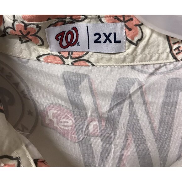 Washington Nationals SGA Shirt Size XXL Cherry Blossom Hawaiian Giveaway MLB - Picture 3 of 4